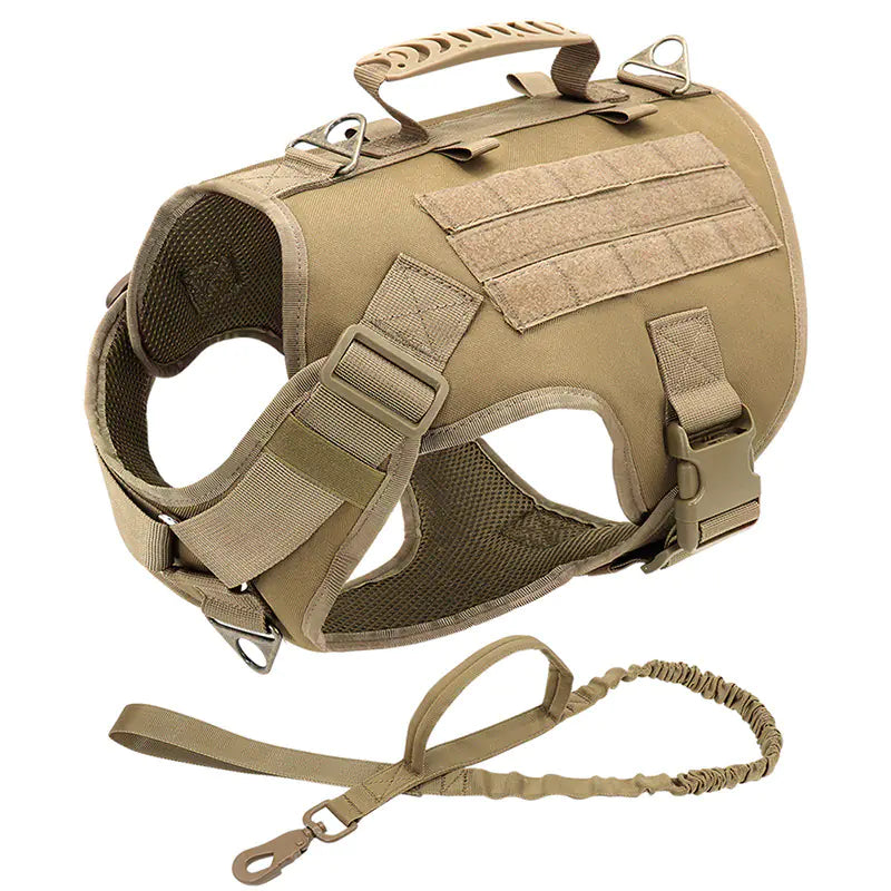 NO-Pull tactical dog harness - Breathable, Adjustable & Reflective